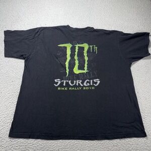 Sturgis Bike Rally Shirt Mens 2XL Black 10th Biker Tee Foot Locker 2010‎ Energy